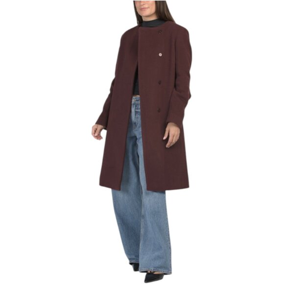 ICONS BY CINZIA ROCCA Italian Wool/Cashmere Quarter Coat With Removable Scarf - Picture 4 of 4